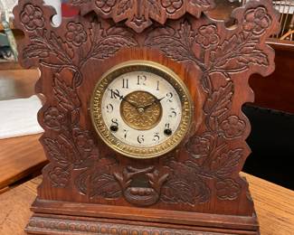 Antique clock. Works, with key