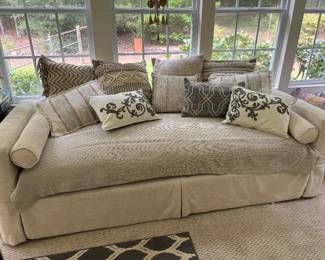 Daybed with linen slipcover 