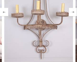 French Wall Sconces x 2 with candles