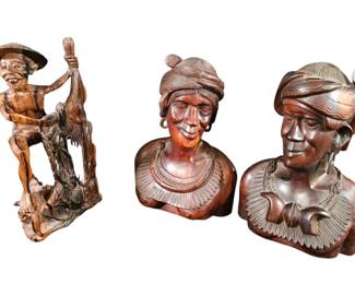 SE Asian HandCarved Hardwood Sculpture Collection