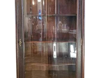 Late Victorian Rococo Revival BowFront Curio Cabinet... Absolutely Gorgeous