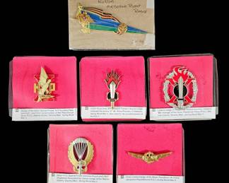 WWII Italian RSI  Decima MAS Replica Badges  Authentic Russian Airborne Beret Cockade Collection