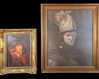 RembrandtStyle Decorative Portraits  Rembrandts Mother  The Man with the Golden Helmet