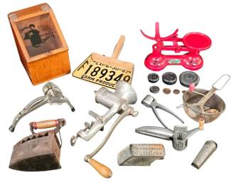 Antique  Vintage Kitchen  Primitive Collectibles Lot