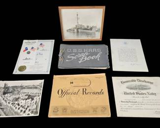 WWII U.S. Navy Veteran Archive  USS Haas DE424 Named Division E Roster Cruise Book, Photos, More