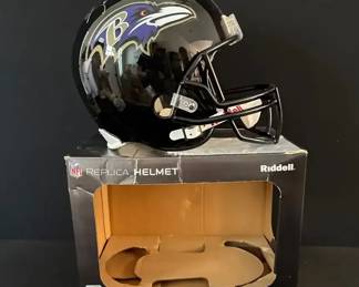 Autographed Ricky Williams Baltimore Ravens Replica Football Helmet  COA  Photo Proof
