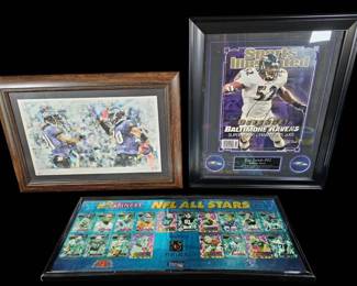 Baltimore Ravens Legends Ed Reed  Lardarius Webb Print Signed Ray Lewis SI Cover Print