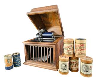 Antique 1916 Edison Amberola 30 Tabletop Cylinder Phonograph... WOW