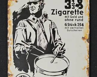 PreWWII  German SA Sturmabteilung Trommler Cigarette Advertising Sign... Authentic HeavyGauge