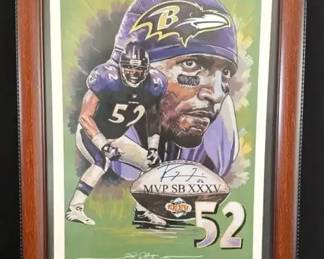 Ravens Football Memorabilia Collection  Championship Quarterback  Defensive Stars