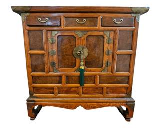 Antique Korean Panel Chest Certificate Of Authenticity