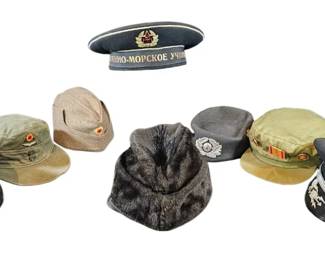 Vintage International Military Headwear  US, East  West Germany, Soviet Union