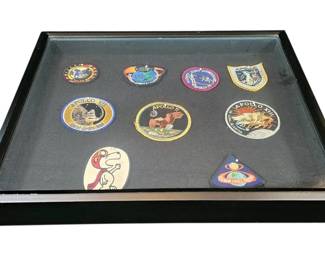 NASA Apollo Era Vintage Patch Collection in Custom Display Box  Includes Snoopy