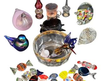 Vintage Art Glass MuranoStyle Glass Candies, St. Clair, Norleans, Murano Perfume Vial  More