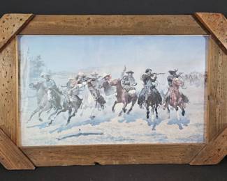 Rustic Framed Historic Western Reproductions A Dash for the Timber  Geronimo