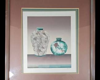 Vintage AsianInspired Artwork Michael John March Monoprints  More
