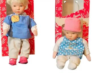 Vintage Kthe Kruse German Dolls  Original Boxes 25H  Gold Tags... Highly Collectible