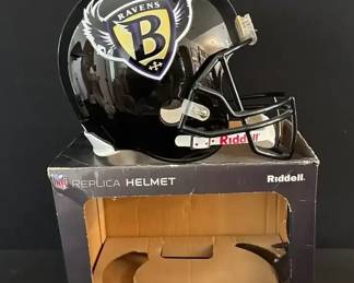 Ray Lewis Autographed 1996 Rookie Inaugural Ravens Replica Helmet