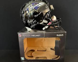 2011 Baltimore Ravens Signed HelmetCOA