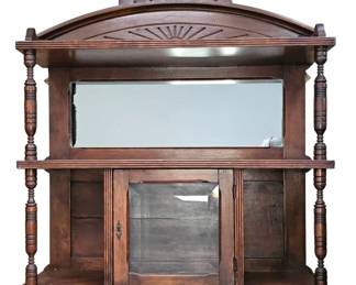 Antique VictorianStyle Mirrored Wall Cabinet  Chiffonier Shelf
