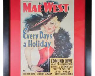 Golden Age Hollywood Cinema Posters  Featuring 1938 Mae West Poster  Rudolph Valentino