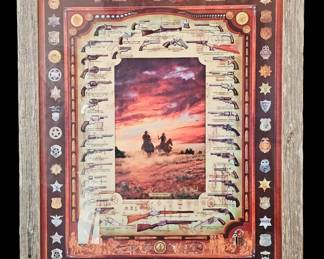 Framed Gary Crouch The Law  The Order Of The West Western History Print