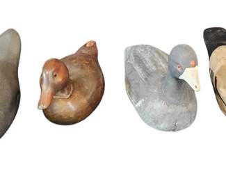 Edward Winterheck Signed HandCarved Wooden Duck Decoys