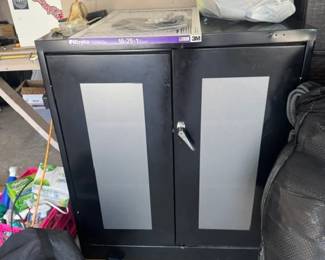 Black Metal Storage Cabinet $75
