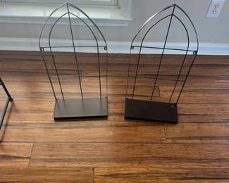 DECORATIVE TALL METAL PIECES $30 FOR PAIR