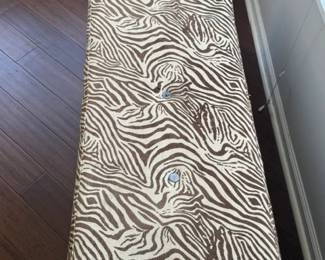Zebra print upholstered storage Bench- $60