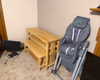 Tables and high chair