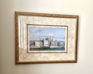 Vtg Framed LOTHER CASTLE in Eng, by J.P. Neale, 20"x26"
