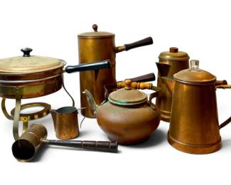 Vintage Revere Copper  Brass Cookware  More Rustic Kitchenware