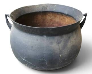 Black Cast Iron Cauldron  12 Wide