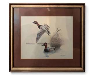 Framed Print Of 2 Ducks