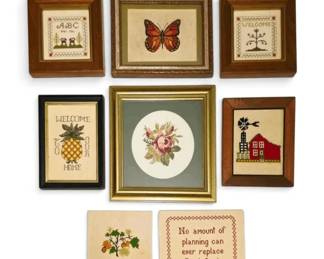 Handsewn Cross Stictch Needlework Pieces