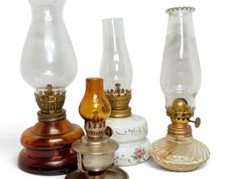 Miniature Vintage Oil Lamps