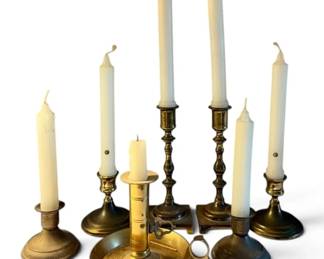 Vintage Brass Candlestick Holders