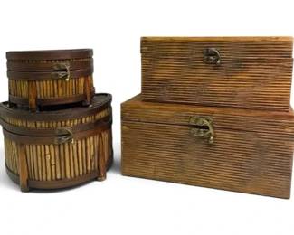 Two Sets Of Decorative Boxes