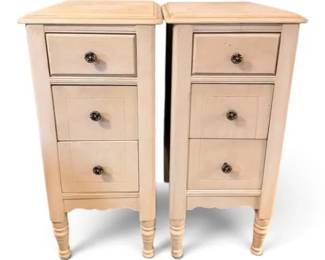 Pair Of 3Drawer Bedside Tables