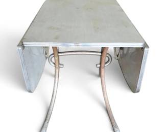 MCM Chrome Drop Leaf Kitchen Table