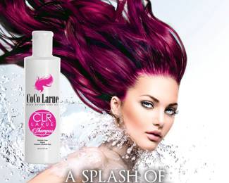 a splash of coco larue shampoo