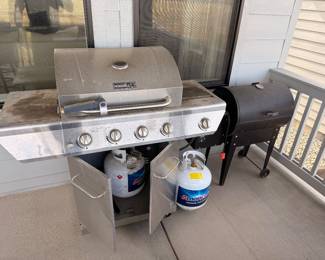 Large Gas Grill $75, Traeger Grill $35