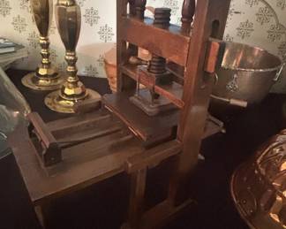 Miniature Wooden Bookbinder's Finishing Press