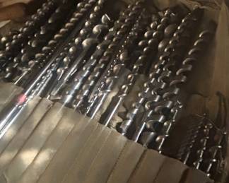 Vintage Auger Bit Set in Canvas Roll