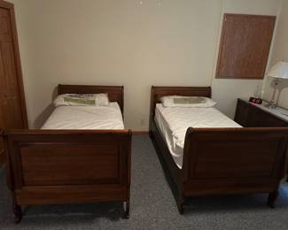 Twin sleigh beds, new