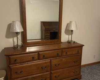 Long dresser with mirror 