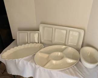 White Ceramic Platters