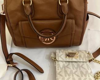 Michael Kors Shoulder Satchel Leather Bag  Small MK Travel Purse