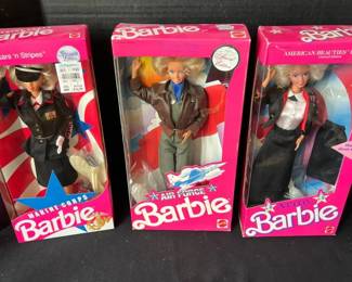 Marine Corps, Air Force, And Army Barbies